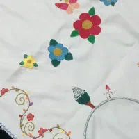 گلدوزی قدیمی نو با پارچه ضخیم