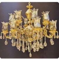 لوستر برنز ۵شاخه ۱۰ لاله