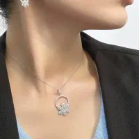 گردنبند و نیم ست نقره جواهری خاص پسند دخترانه۹۳۰|بدلیجات|تبریز, |دیوار