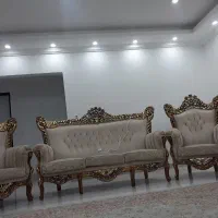 مبل استیل ۹نفره|مبلمان خانگی و میز عسلی|سلمان‌شهر, |دیوار