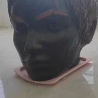 گلدان صورتک خیلی بزرک مشکی و رز گلد