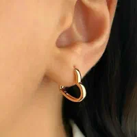 گوشواره قلبی طلایی ژوپینگ