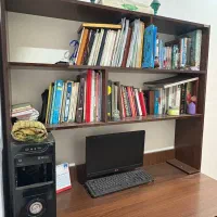کتابخانه|کتابخانه، شلف، قفسه‌های دیواری|آفتاب, |دیوار