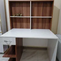 کتابخانه چوبی و میز تحریر|کتابخانه، شلف، قفسه‌های دیواری|شاهین‌شهر, عطار|دیوار