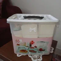 سبد پیک نیک مسافرتی رنگ سفید