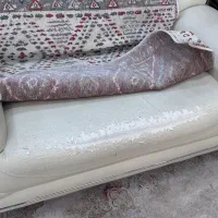 مبل سفید چرم|مبلمان خانگی و میز عسلی|رفسنجان, |دیوار