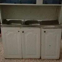 کابینت و سینک ظزفشویی و کابینت بالا