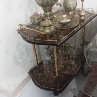 سماور زغالی و میز