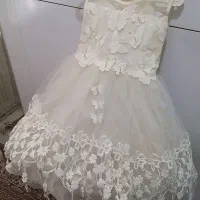 لباس عروس دخترانه ۶تا۸ سال همراه با تور