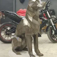 مجسمه فلزی سگ ژرمن