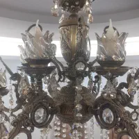 لوستر ۵شاخه و ۱۰ شعله در حد نو