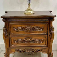 تخت دونفره چوبی سرویسخواب پر منبت|تخت و سرویس خواب|تهران, اختیاریه|دیوار