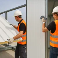 کمپ اداری پیش ساخته ساندویچ پانلی/ساندویچ پانل|مصالح و تجهیزات ساختمان|شیراز, شهرک صنعتی شیراز|دیوار