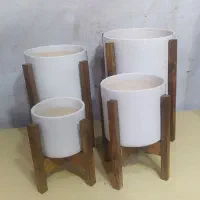استند گل چوب و فلزی|گل و گیاه طبیعی|شیراز, شهرک گلستان|دیوار