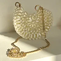 کیف مرواریدی مدل صدف