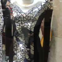 پیراهن مجلسی آیینه کاری شده در حد نو