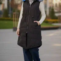 پافر دو رو مشکی و طرح دار فوق العاده گرم و شیک)