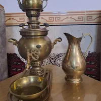 سرویس سماور برنجی|کلکسیون اشیاء عتیقه|ایوانکی, |دیوار