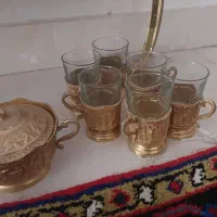 چایخوری برنجی قلمزنی