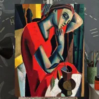 تابلو نقاشی مدرن، کوبیسم، تلفیقی