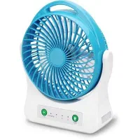 پنکه شارژی رومیزی ویداسی WD-202باچراغ و پاوربانک