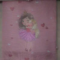 پرده زبرا و پانچ طرح دختر و یونیکورن