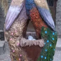 مجسمه طاووس|مجسمه، تندیس، ماکت|کرمان, |دیوار