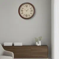ساعت دیواری چوبی بزرگ ساده و شیک