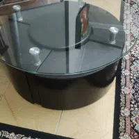 میز وسط شیشه ای و ۴ عدد عسلی