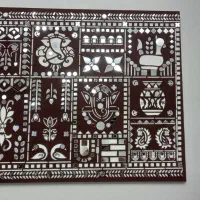 تابلو ۶۰ در ۹۰ بوم لیپان ارت ایینه کاری شده