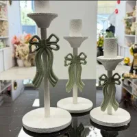 ست شمعدان پاپیونی  تکسچری|صنایع دستی و سایر لوازم تزئینی|بهبهان, |دیوار