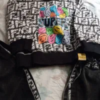 دوعدد ست کراپ شلوار لی دودی|کفش و لباس بچه|قم, مجیدیه|دیوار