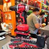 دریل شارژی 21 ولت ادون ادن 2 باطری (چکشی) بالوازم|ماشینآلات صنعتی|مشهد, توس (بلوار توس)|دیوار