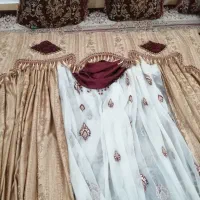 پرده باآسترحریرگلدار