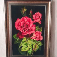 دستبافت گل رز هدیه روز مادر|تابلو فرش|تبریز, |دیوار