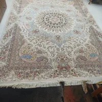 فرش ۹ متری قیطران رنگ کرم  سالم در حد نو|فرش|خرم‌آباد (تنکابن), |دیوار