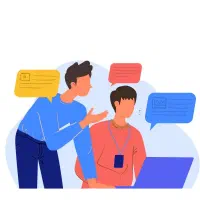 کارآموز خانم جوان پشتیبان سایت حضوری