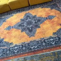 فرش تمام ابریشم ماشینی دستباف گونه