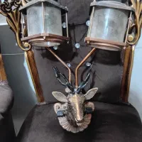 لوستر گازی دیواری قدیمی جنس برنج|لوستر و چراغ آویز|اصفهان, دارک|دیوار