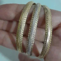 ۳ عدد،دستبند طلا ۱۸ عیار ،شماره یک کوچک