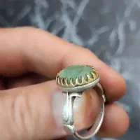 انگشتر نقره ۹۲۵ با نگین زمرد
