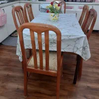 میز ناهار خوری ۶ نفره چوبی|میز و صندلی غذاخوری|بیرجند, |دیوار