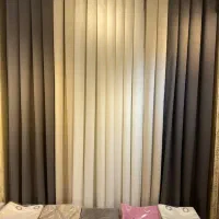 پرده پذیرای پانچ آماده ترکیب مخمل واسلپ سیم دوزی|پرده، رانر، رومیزی|اسلامشهر, شهرک سالور|دیوار