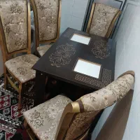 میزغذاخوری چوبی چهارنفره|میز و صندلی غذاخوری|اردبیل, |دیوار