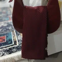 کیف و شال عنابی