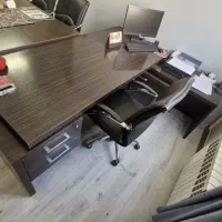 میز مدیریت با ال  و ۴تا کشو