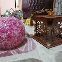 لوستر چوبی و لوستر خورده شیشه