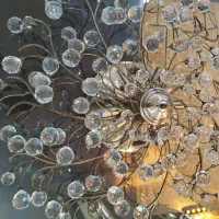 لوستر برنزی چسبیده به سقف کریستالی|لوستر و چراغ آویز|تهران, سازمان برنامه جنوبی|دیوار