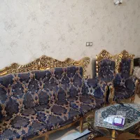 مبل 9 نفره رنگ سرمه ای|مبلمان خانگی و میز عسلی|کرمانشاه, |دیوار