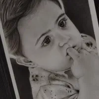 طراحی چهره سیاهقلم